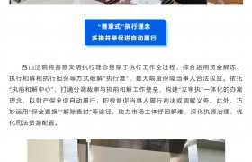 西山法院抓实“公正与效率”，打造立审执一体化纠纷实质化解机制