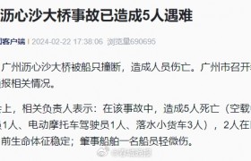 沥心沙大桥事故致5人死亡沥心沙大桥3名失联人员均无生命体征