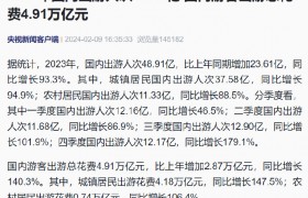 2023年国内出游人次48.91亿