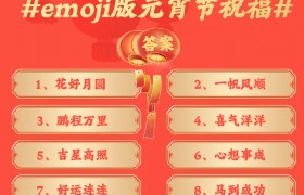 元宵节快乐！emoji猜词版元宵节祝福