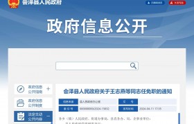 会泽县人民政府关于王志燕等同志任免职的通知